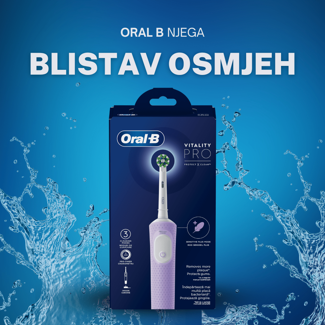 Oral B električna četkica za zube Vitality Pro Lilac HBOX – moderan dizajn i efikasnost
