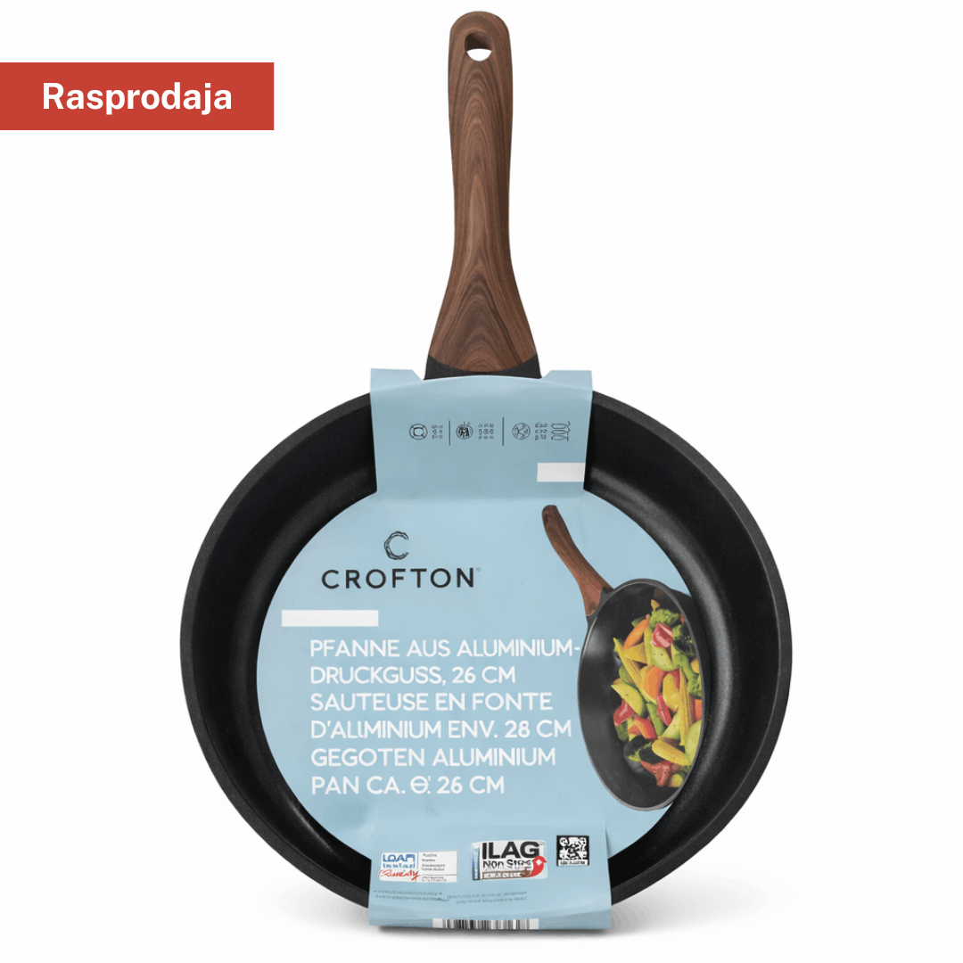 Crofton tava od livenog aluminija Ø28 cm – neprijanjajuća, za sve vrste ploča (i indukciju)