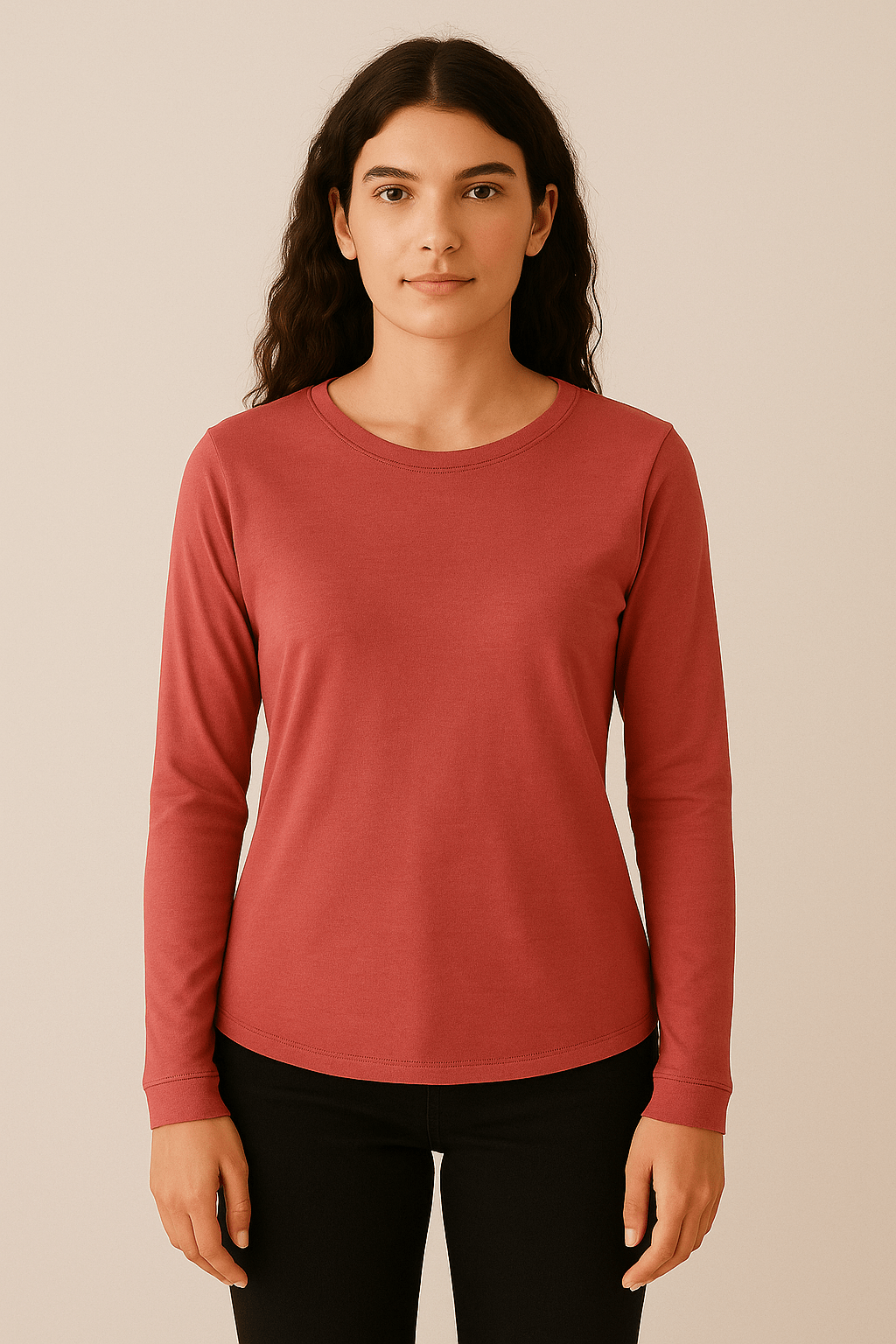 Vivance Bazična majica dugi rukav od pamuka