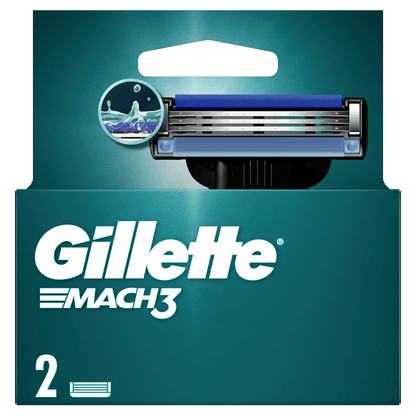 Gillette Mach3 - 2 Patrone – Klasične 3-Oštrice & Glide Strip za Glatko Brijanje