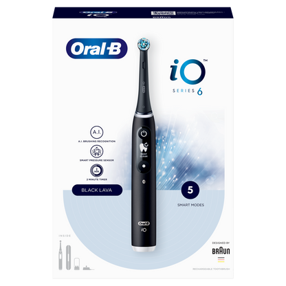 Oral B električna četkica za zube iO Series 6 Black Lava – moćno čišćenje sa stilom