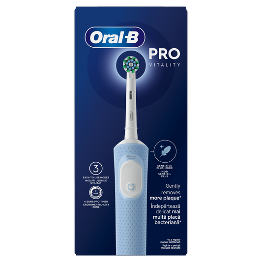 Oral B električna četkica za zube Vitality Pro Icy Blue HBOX – napredna zaštita i svježina