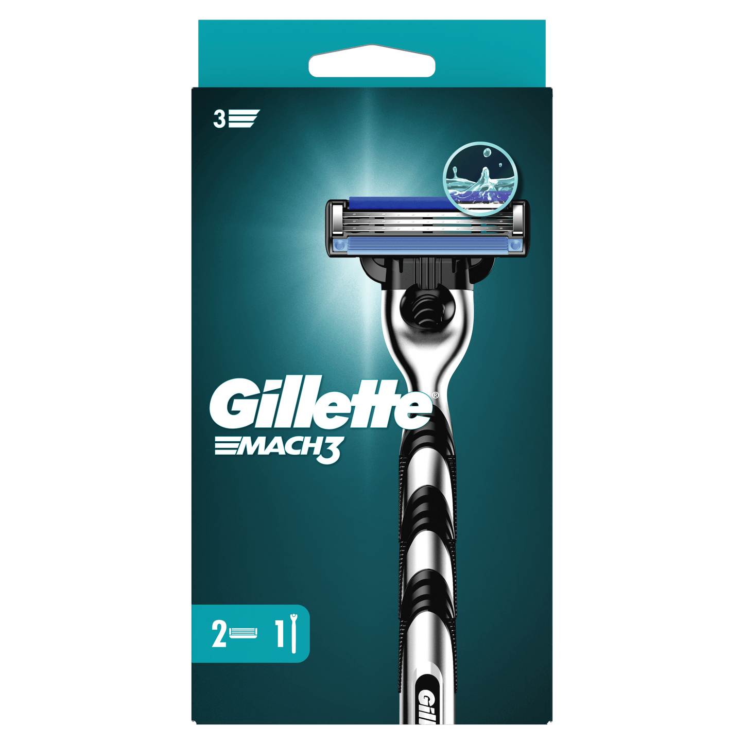 Gillette Mach3 brijač + 2 patrone – trostruke oštrice dnevno brijanje