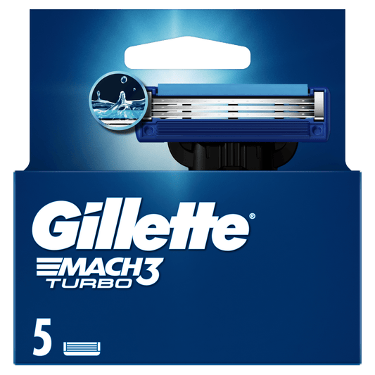 Gillette Mach3 Turbo 5 Patrona – Anti-Friction Premaz & Brz Rez bez Povlačenja