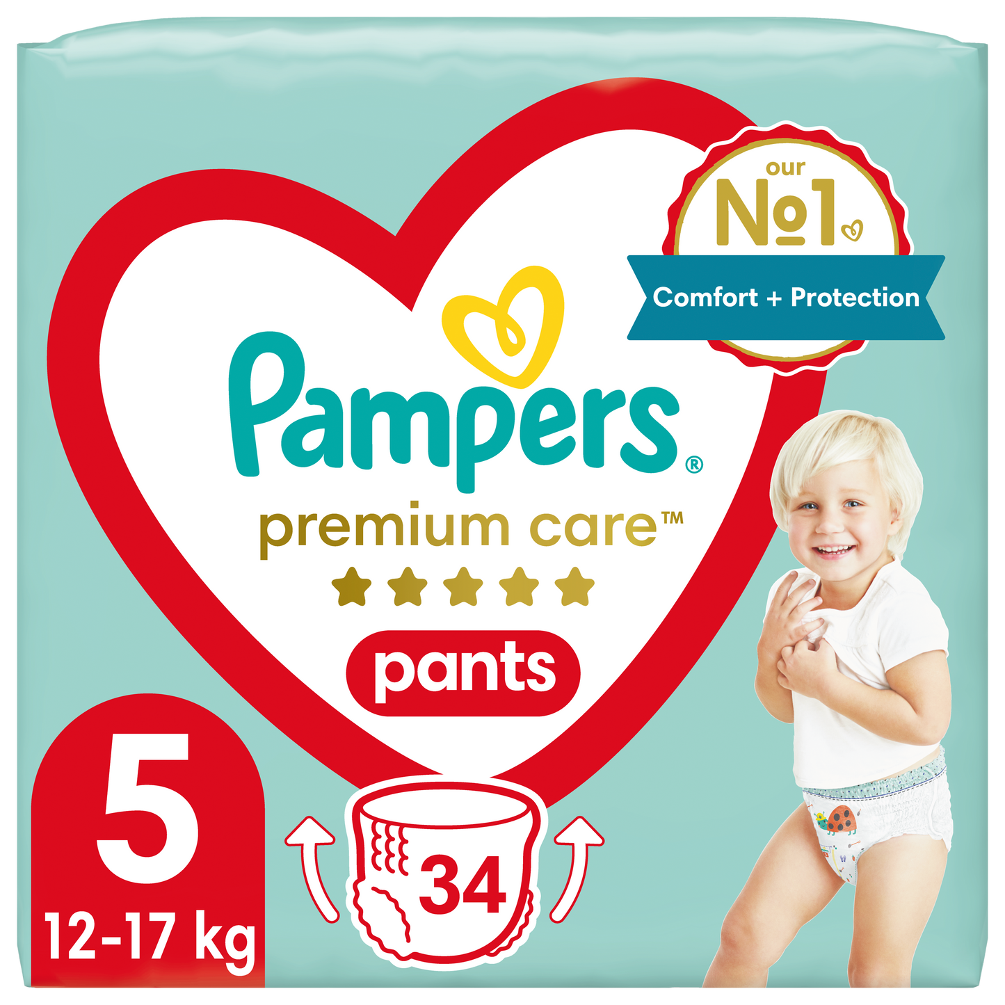 Pampers Premium Care pelene gaćice Veliko pakovanje Vel. 5 (Junior) – 34 kom