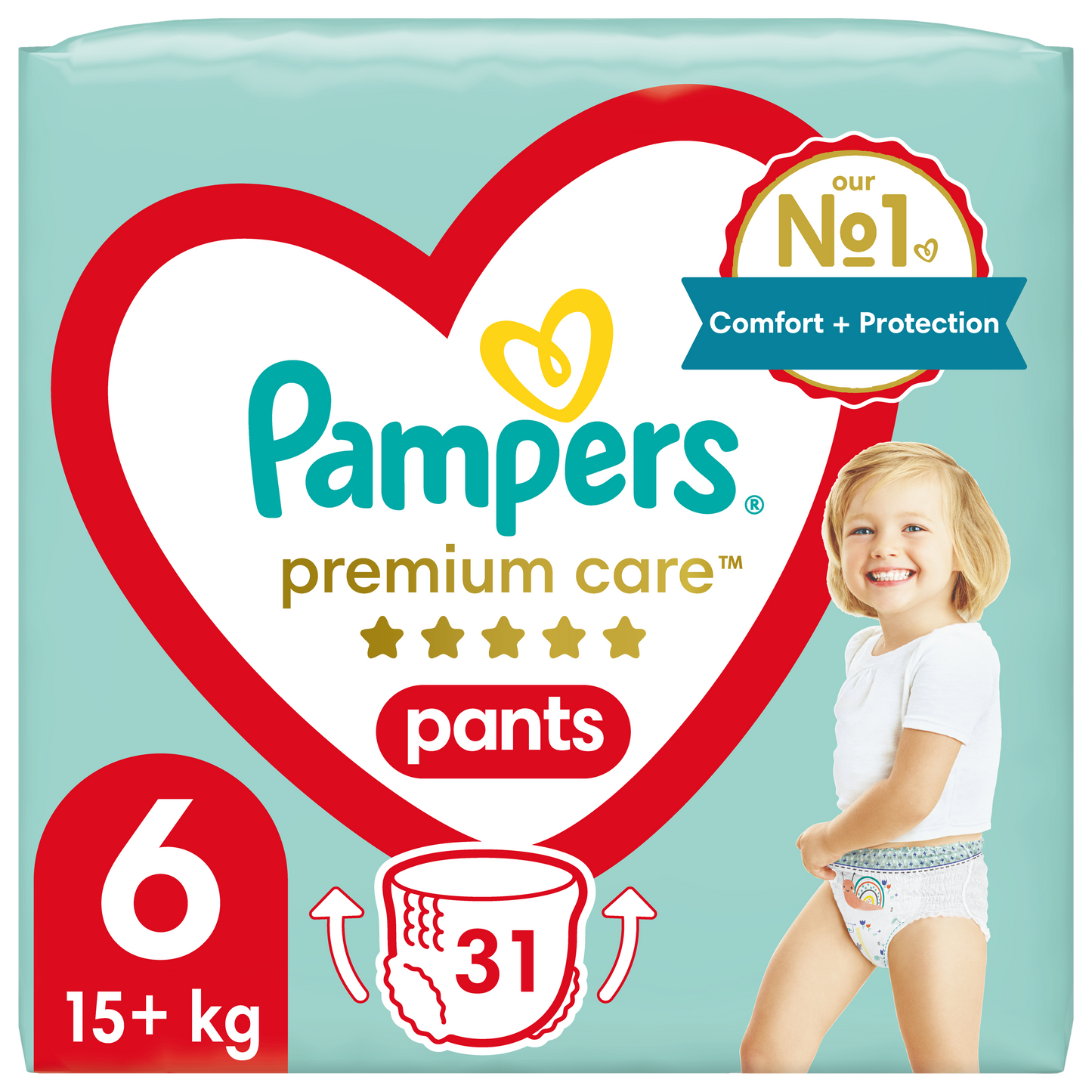 Pampers Premium Care pelene gaćice Veliko pakovanje Vel. 6 (Extra Large) – 31 kom