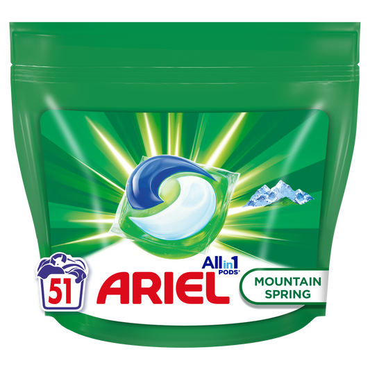 Ariel All-in-1 PODS Mountain Spring – 51 kapsula