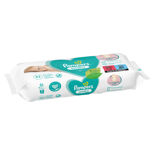 Pampers vlažne maramice Sensitive – 52 kom