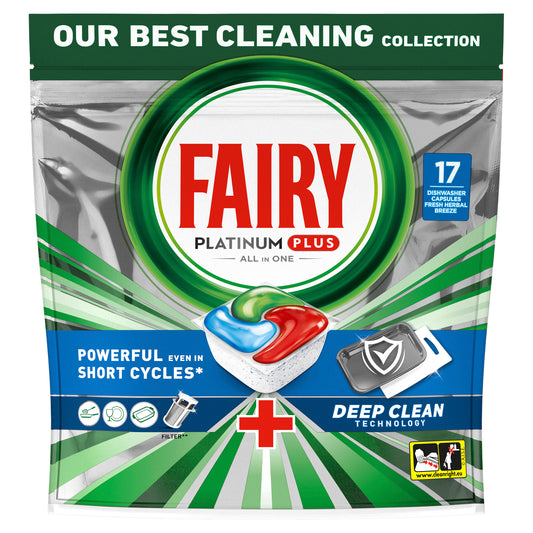 Fairy Platinum Plus Deep Clean tablete za perilicu posuđa – 17 komada