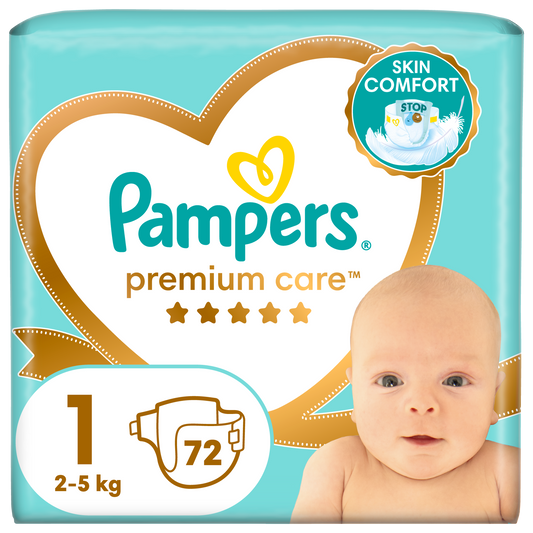 Pampers Premium Care pelene Veliko pakovanje Vel. 1 (New Born) – 72 kom