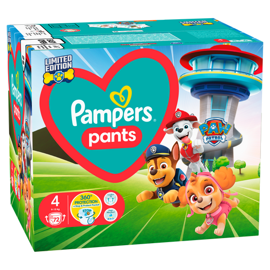 Pampers pelene gaćice Giga Pack Vel. 4 (Maxi) Paw Patrol – 72 kom