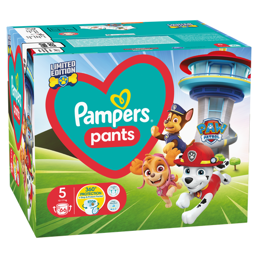 Pampers pelene gaćice Giga Pack Vel. 5 (Junior) Paw Patrol – 66 kom