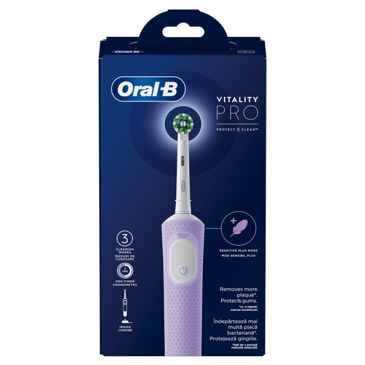 Oral B električna četkica za zube Vitality Pro Lilac HBOX – moderan dizajn i efikasnost