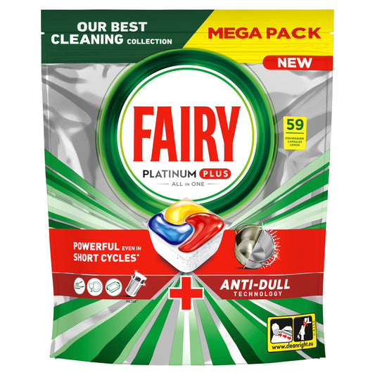 Fairy Platinum Plus tablete za perilicu posuđa – 59 komada