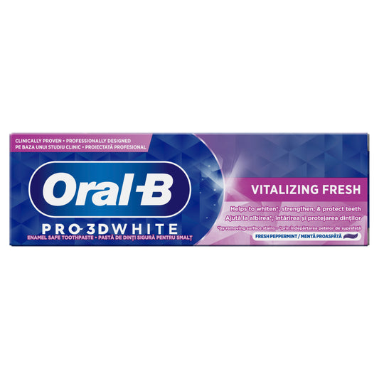 Oral B pasta 75 ml Pro 3DW Vitalizing Fresh – njega i zaštita zuba