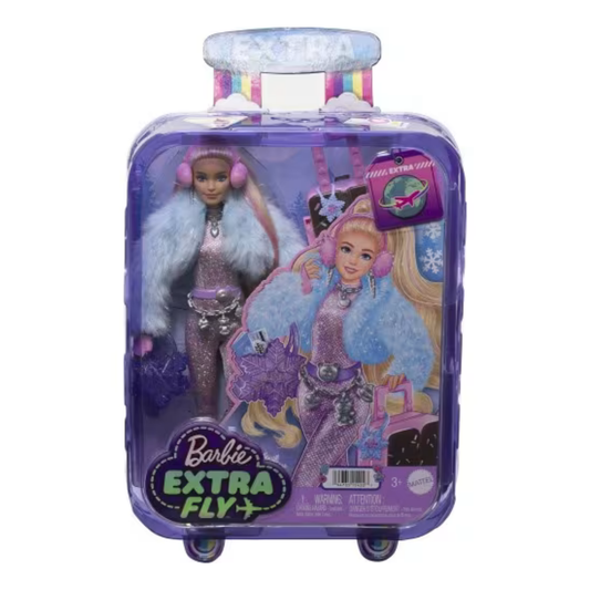 Barbie Extra Fly lutka u zimskoj odjeći s modnim dodacima i koferom