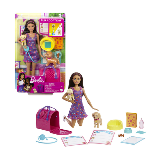 Barbie Pup Adoption – lutka s dva psića i priborom za udomljavanje