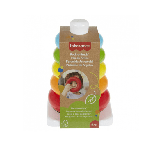 Fisher-Price Rock-a-Stack – Klasična edukativna slagalica s šarenim prstenovima za bebe 6m+