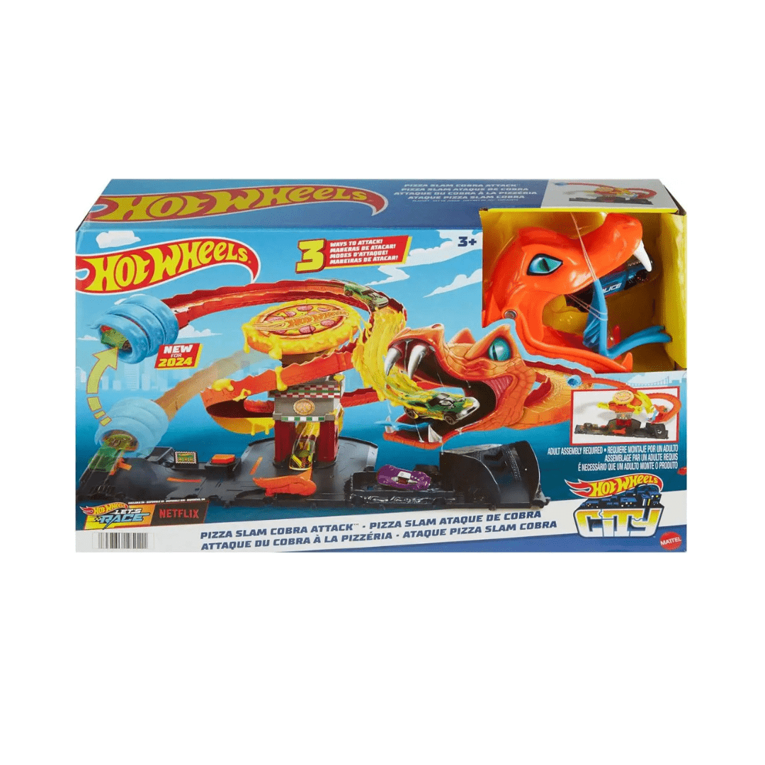 Hot Wheels City Pizza Slam Kobra zmija – set sa pizzom i kobra čudovištem