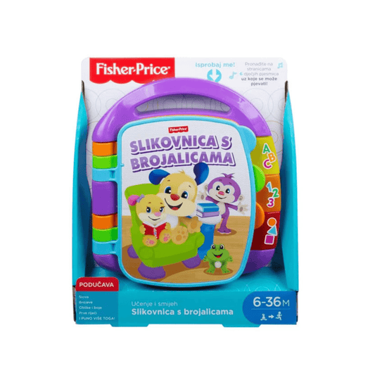 Fisher-Price Slikovnica s brojalicama – Edukativna interaktivna igračka za djecu 6-36 mjeseci