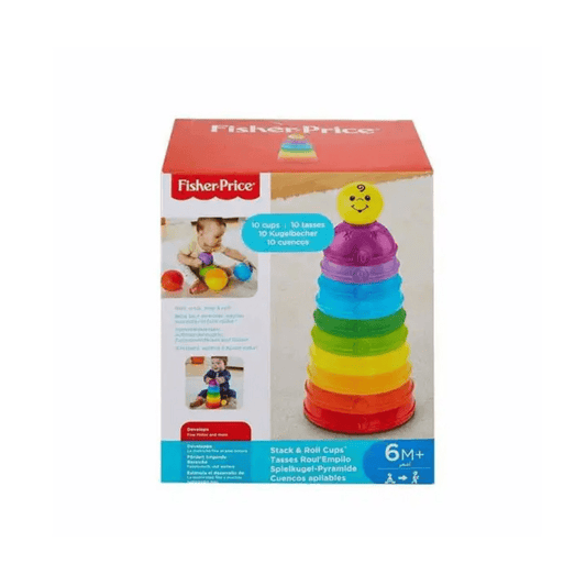 Fisher-Price Stack & Roll Cups – Šarene edukativne čašice za slaganje i igru 6m+