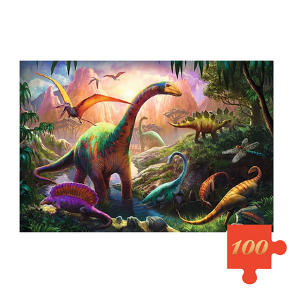 Trefl Puzzle Dinosauri 100 dijelova – slagalica za djecu 5+