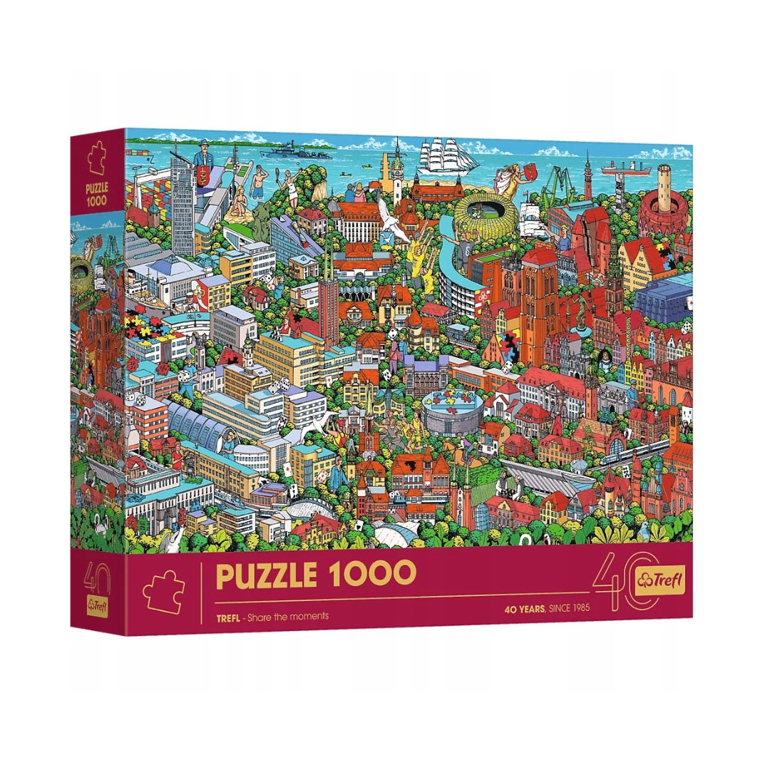 Trefl Puzzle Panorama grad ilustracija 1000 dijelova – slagalica za odrasle i tinejdžere