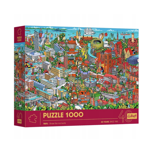 Trefl Puzzle Panorama grad ilustracija 1000 dijelova – slagalica za odrasle i tinejdžere