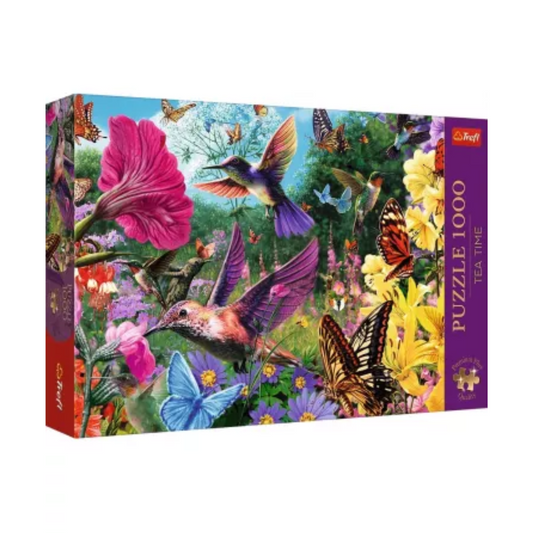 Trefl Puzzle Kolibrići i leptiri u cvijeću 1000 dijelova – Tea Time kolekcija
