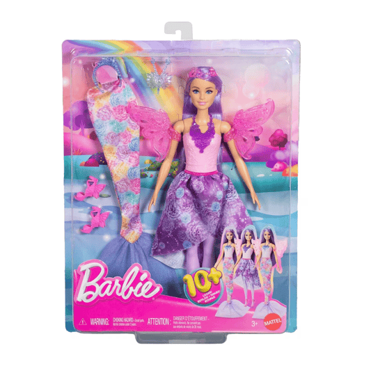 Barbie Vila i Sirena – Magični Set s Krilima, Repom i Dodacima, 10+ Kombinacija