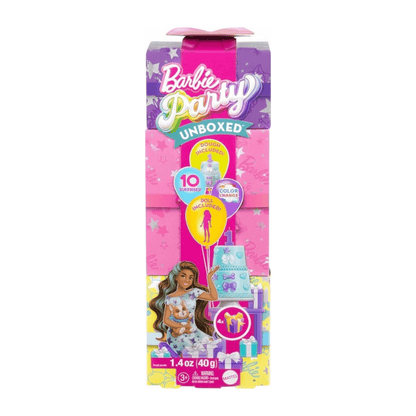 Barbie Party Unboxed Set Brineta – Lutka s Dodacima, Rođendanska Proslava, 10 Iznenađenja