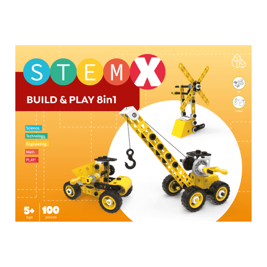 STEM X Build & Play 8u1 – edukativni set za slaganje (100 dijelova, 5+)