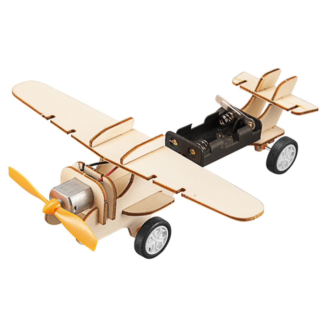 STEM X drveni avion za slaganje – Izradi svoj avion s motorom i propelerom (6+)
