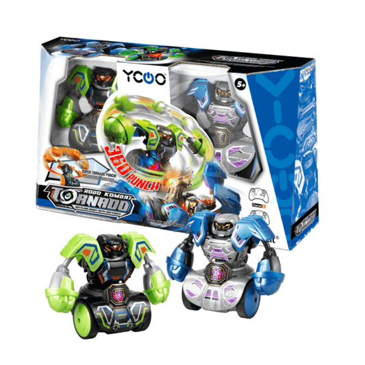 YCOO Robo Kombat Tornado – set 2 RC borbena robota (360° Tornado Punch, svjetlo & zvuk, 5+)