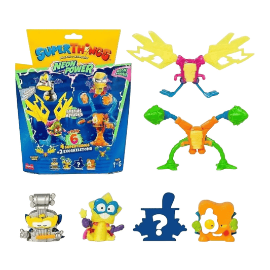 SuperThings Neon Power – 6-Pack (4 figurice + 2 egzoskeleta)