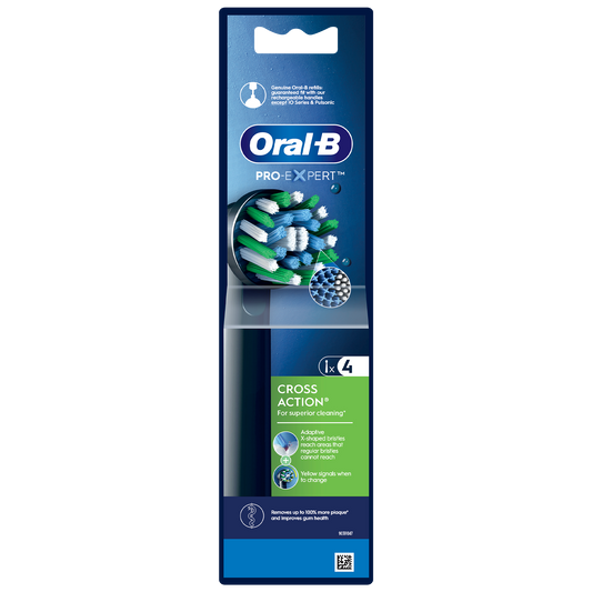 Oral B Pro-Expert CrossAction zamjenska glava za četkicu Crna – paket od 4 komada