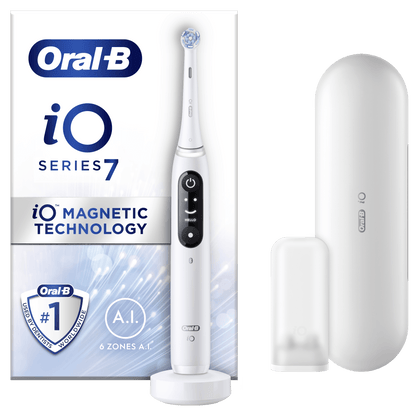 Oral B električna četkica za zube iO Series 7 White Alabaster - bijela boja – vrhunska njega