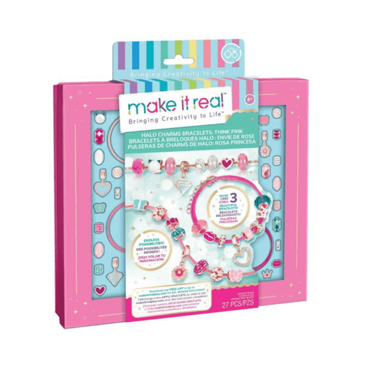 Make It Real – Halo Charms Bracelets Think Pink (27 dijelova) – set za izradu 3 narukvice