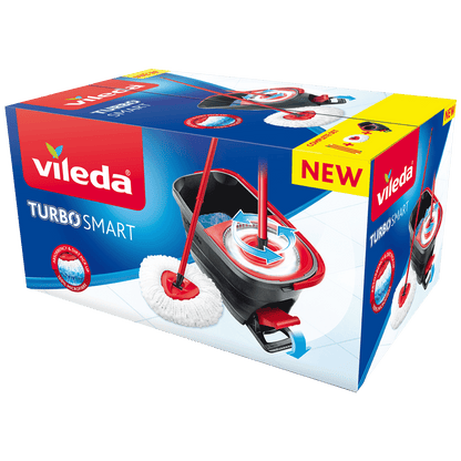 Vileda Turbo Smart set za čišćenje podova – mop s rotirajućom glavom i korpa