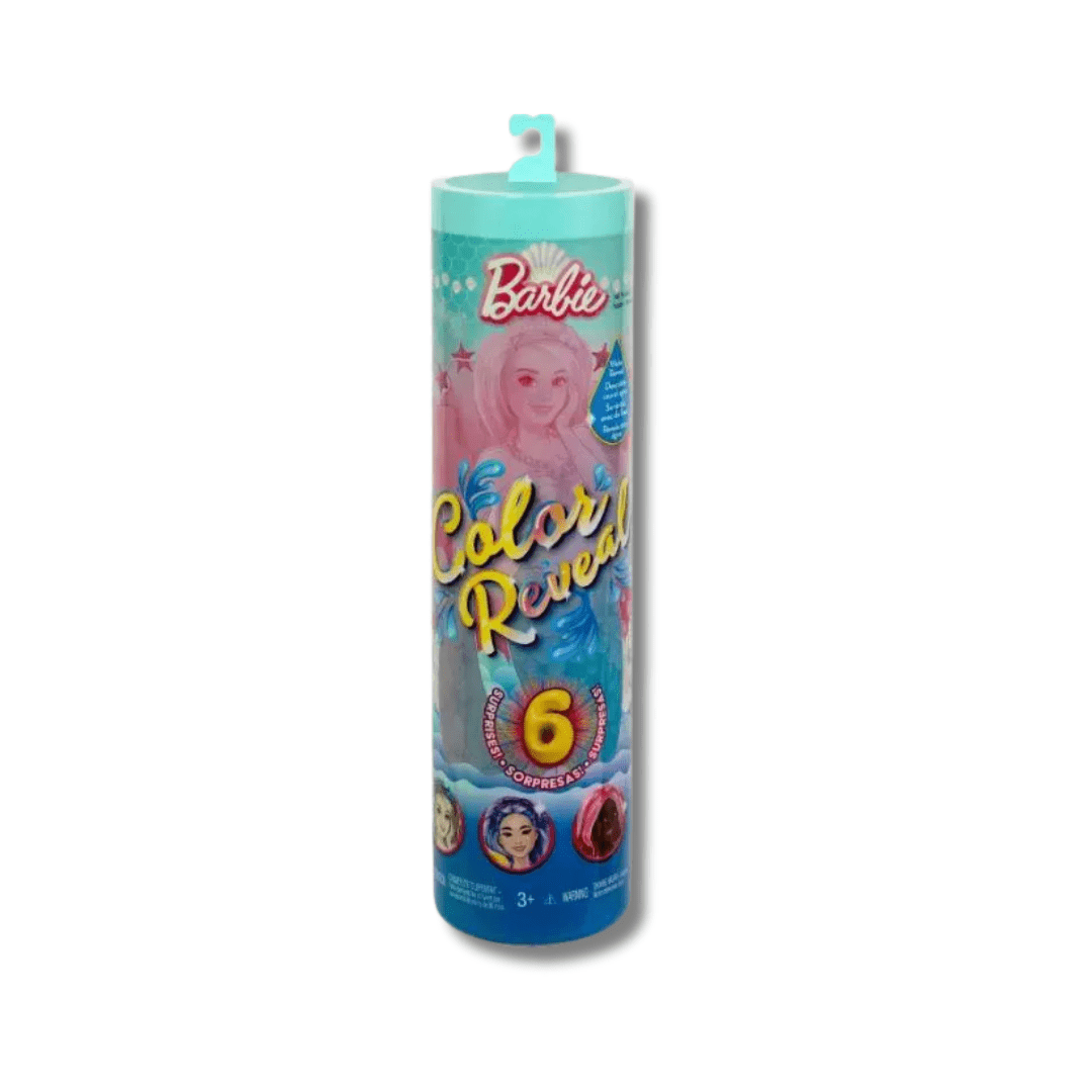 Barbie Color Reveal lutka morska sirena – 6 iznenađenja za otkrivanje boje | Igračka za djecu 3+