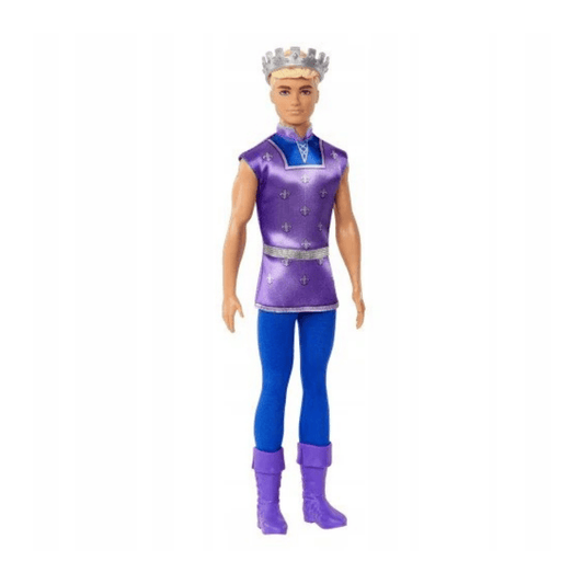 Barbie Dreamtopia Ken Lutka – Princ u Ljubičastoj Odjeći i Kruni za Djecu 3+