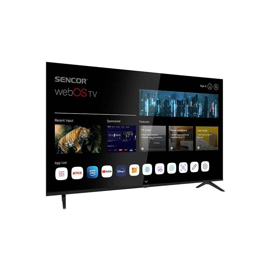 Sencor SLE 65US804B 65-inčni UHD Smart TV s 4K i HDR10 prikazan na slici.