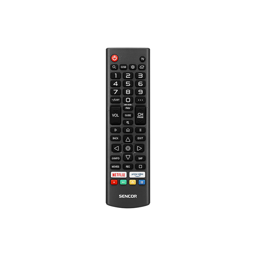 Visoka rezolucija 50" UHD Smart TV Omega Sencor SLE 50US804B s 4K prikazom i modernnim dizajnom.