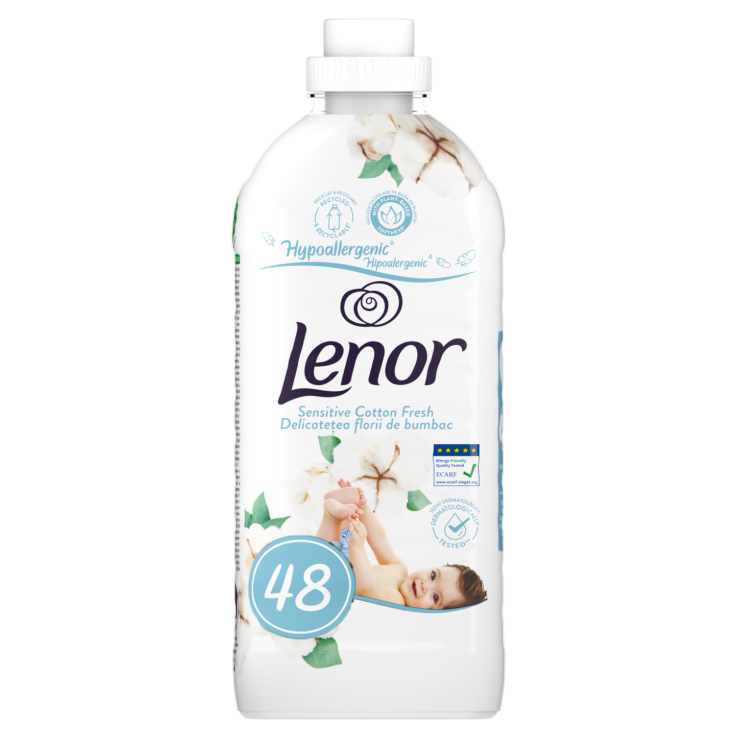 Lenor omekšivač Sensitive – 48 pranja, 1 200 ml