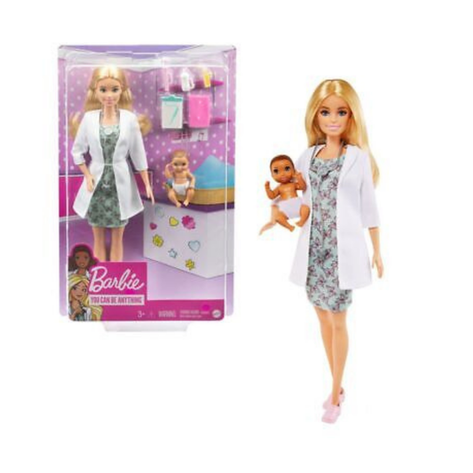 Barbie pedijatrica lutka – set s bebom i medicinskim dodacima