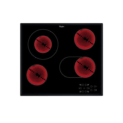 Omega Whirlpool AKT 8190/BA ugradbena staklokeramička ploča s četiri kuhala, moderna i glatka površina na slici.