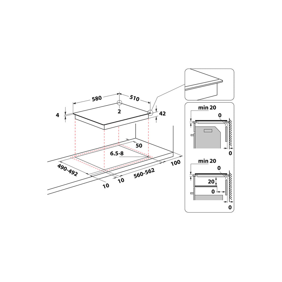 Whirlpool AKT 8900 BA ugradbena ploča – 58 cm