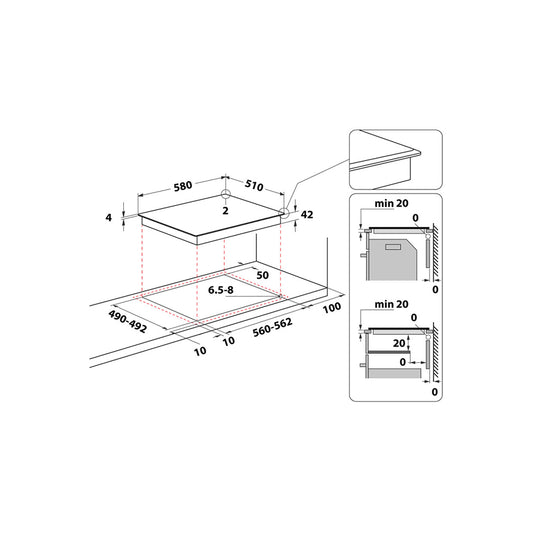 Whirlpool AKT 8900 BA ugradbena ploča – 58 cm