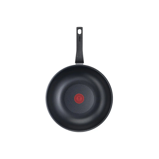 Omega Tefal B5671953 wok tava s neprijanjajućim premazom, prikaz na slici s glatkom površinom i drškom za kuhanje.