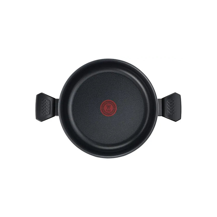 Tefal Omega lonac B5674653 s metalnom poklopcem i ručkama, prikazan na bijeloj pozadini.
